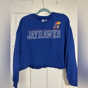 KU Crewneck Croptop size XL NWOT